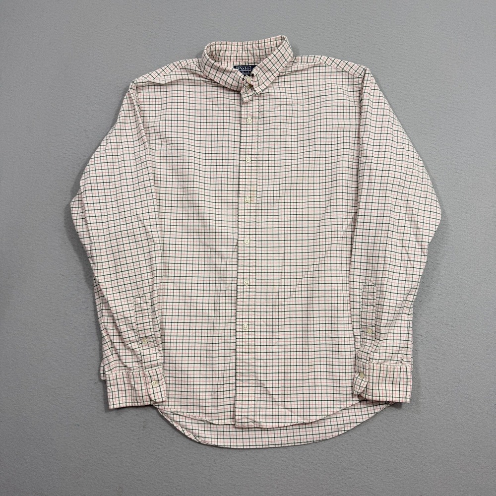 Polo Ralph Lauren Button Down Mens XL Pink Plaid Long Sleeve Tattersall Check